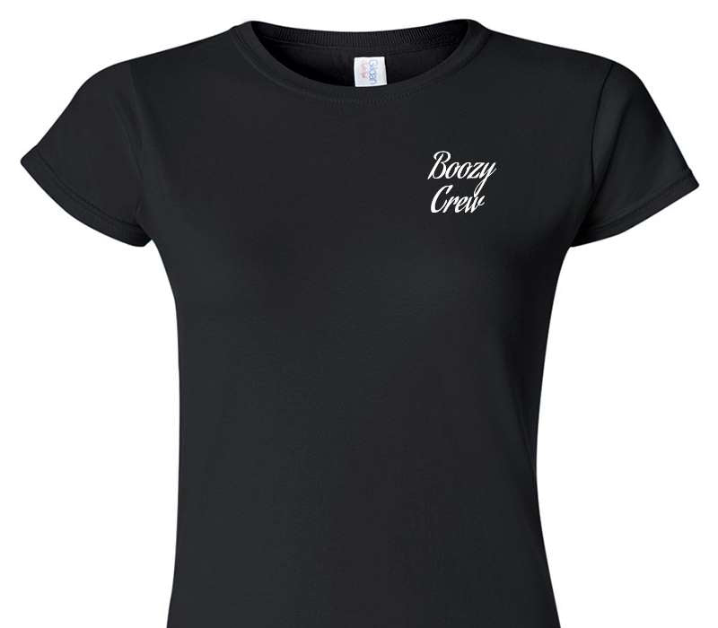 Custom Womens Soft Style 100% Cotton Black T-Shirt
