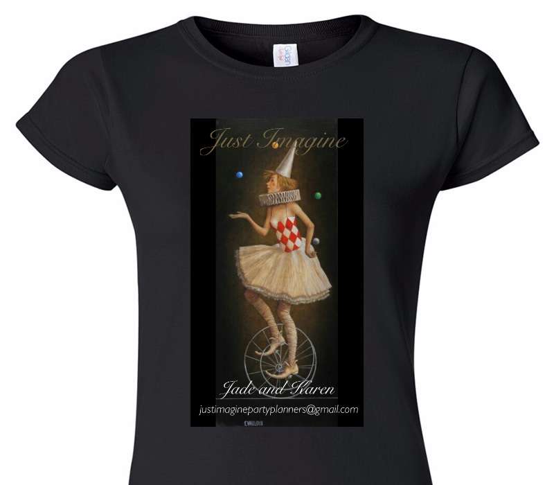 Custom Womens Soft Style 100% Cotton Black T-Shirt