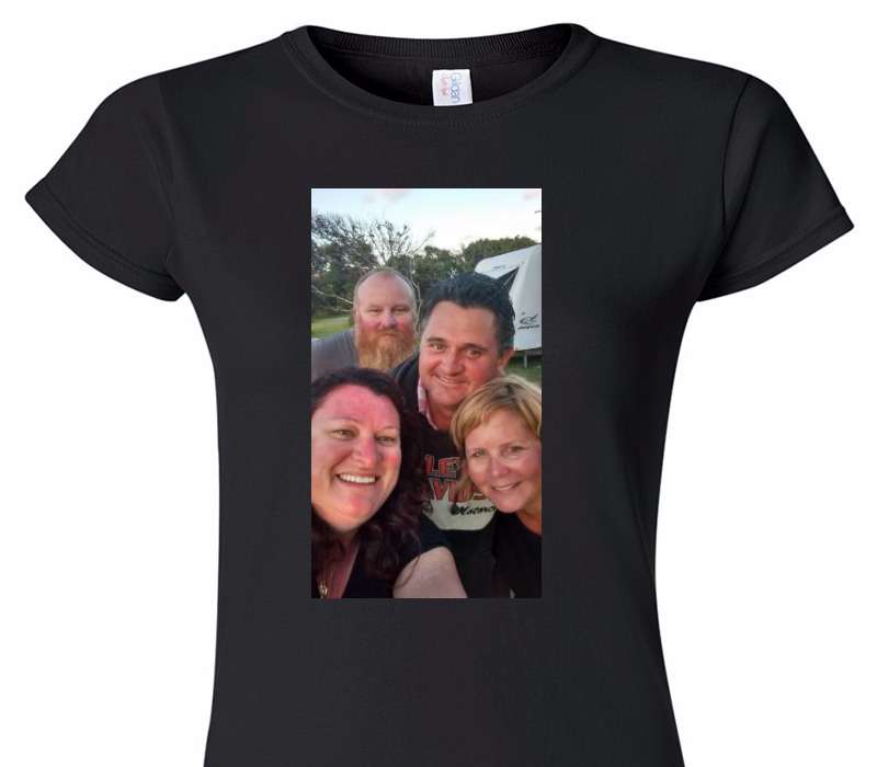 Custom Womens Soft Style 100% Cotton Black T-Shirt