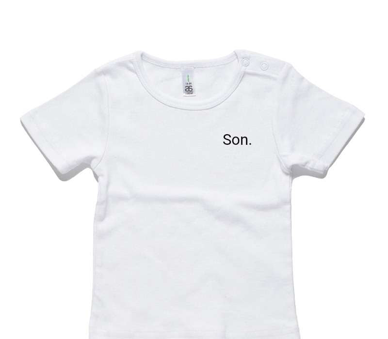 Custom AS Colour White Baby T-Shirt