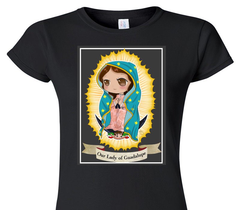 Custom Womens Soft Style 100% Cotton Black T-Shirt