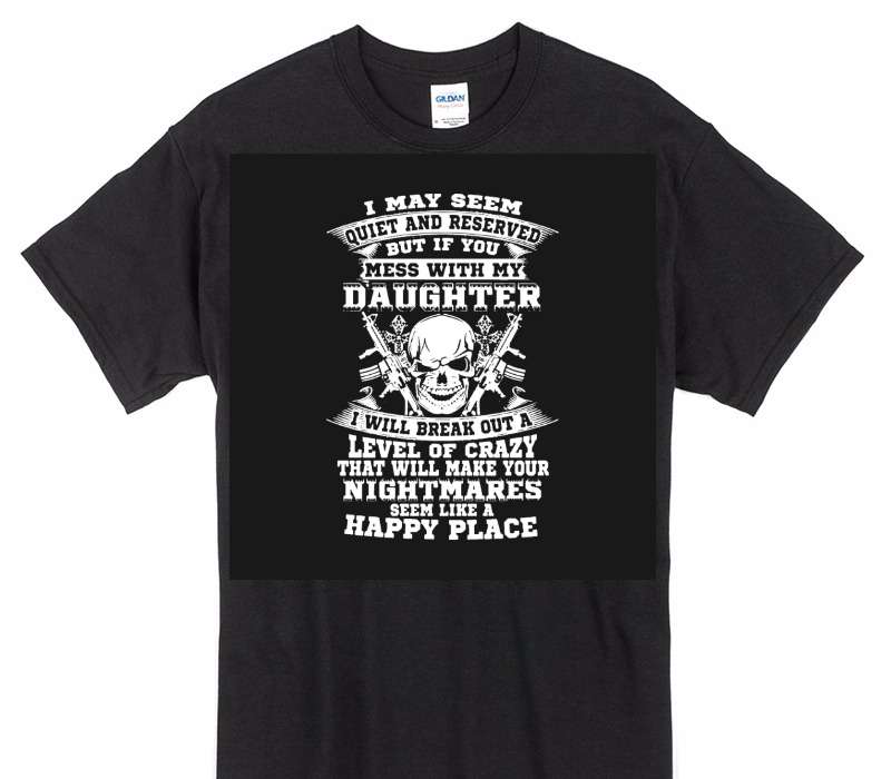 Custom Gildan 100% Cotton Black T-Shirt