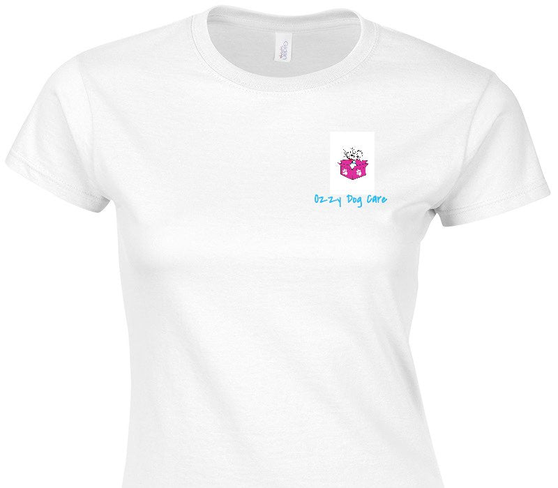 Custom Womens Soft Style 100% Cotton White T-Shirt