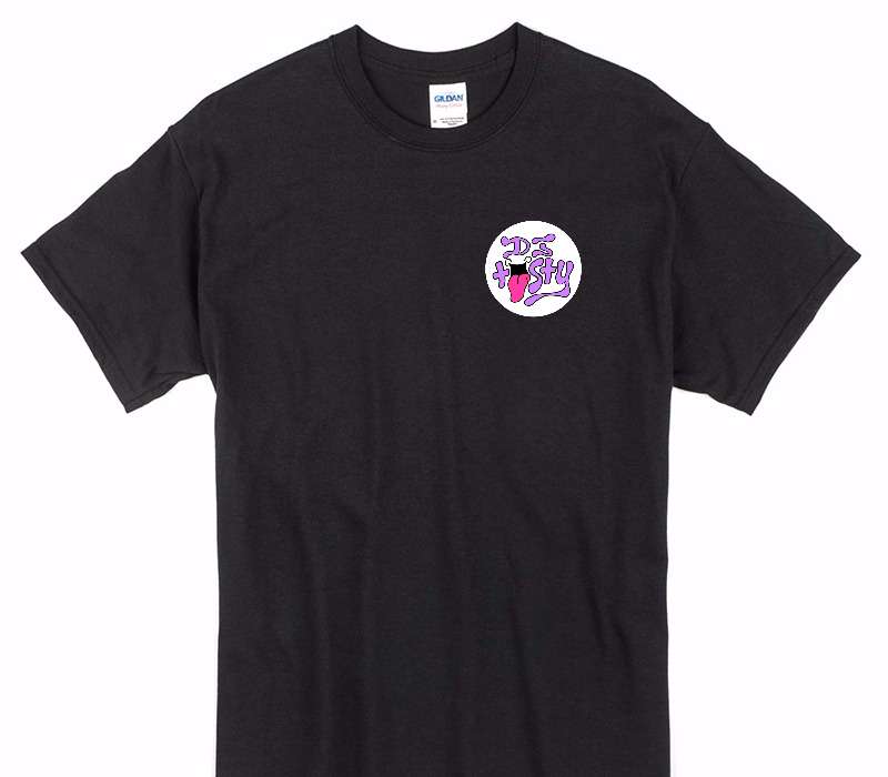 Custom Gildan 100% Cotton Black T-Shirt