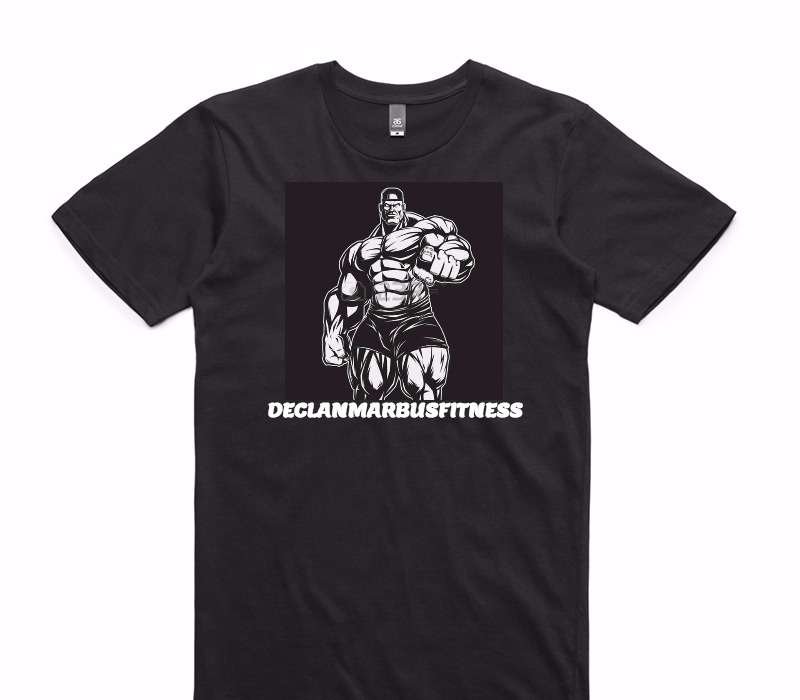 Custom AS Colour 100% Cotton Black T-Shirt