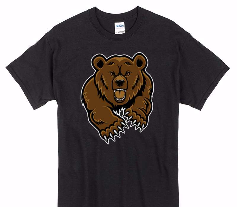 Custom Gildan 100% Cotton Black T-Shirt