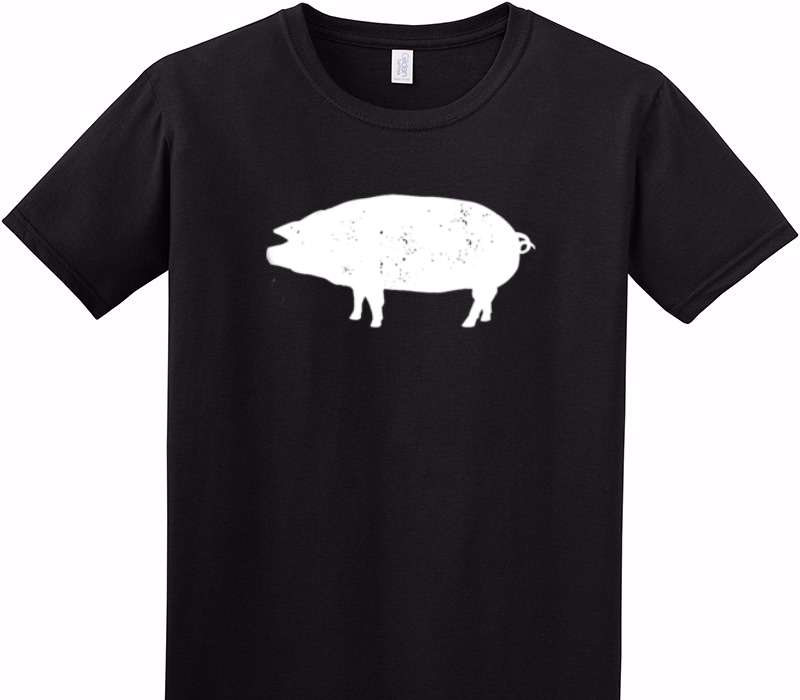 Custom Adult Soft Style 100% Cotton Black T-Shirt