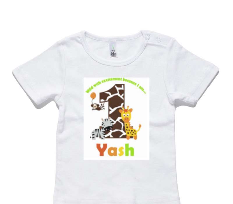 Custom AS Colour White Baby T-Shirt