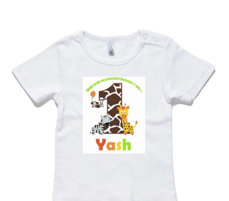 Custom AS Colour White Baby T-Shirt