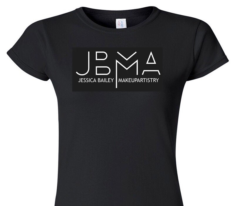 Custom Womens Soft Style 100% Cotton Black T-Shirt
