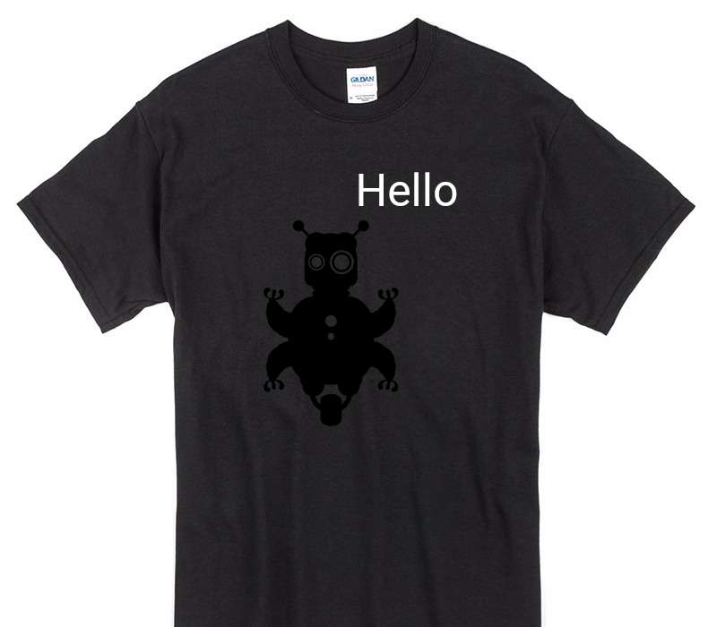 Custom Gildan 100% Cotton Black T-Shirt