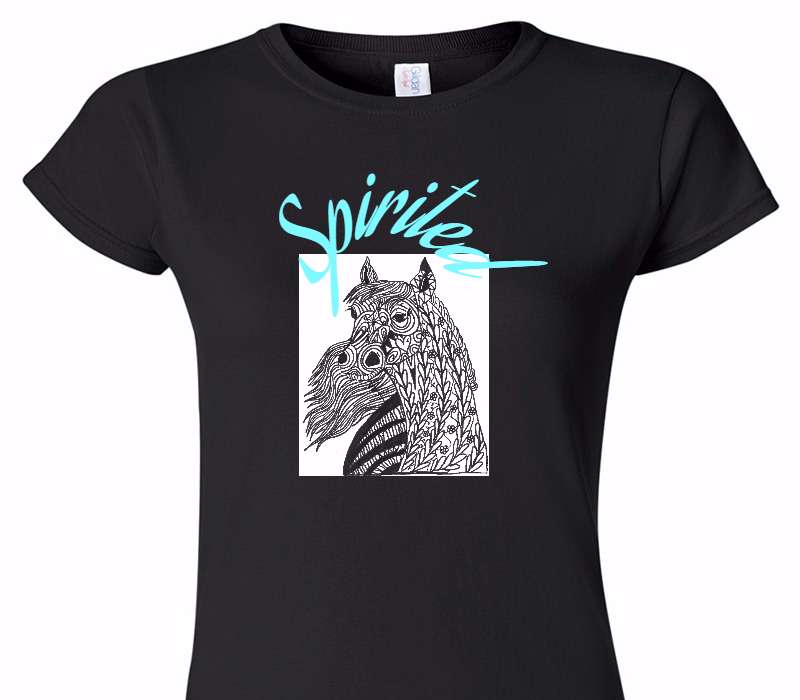 Custom Womens Soft Style 100% Cotton Black T-Shirt