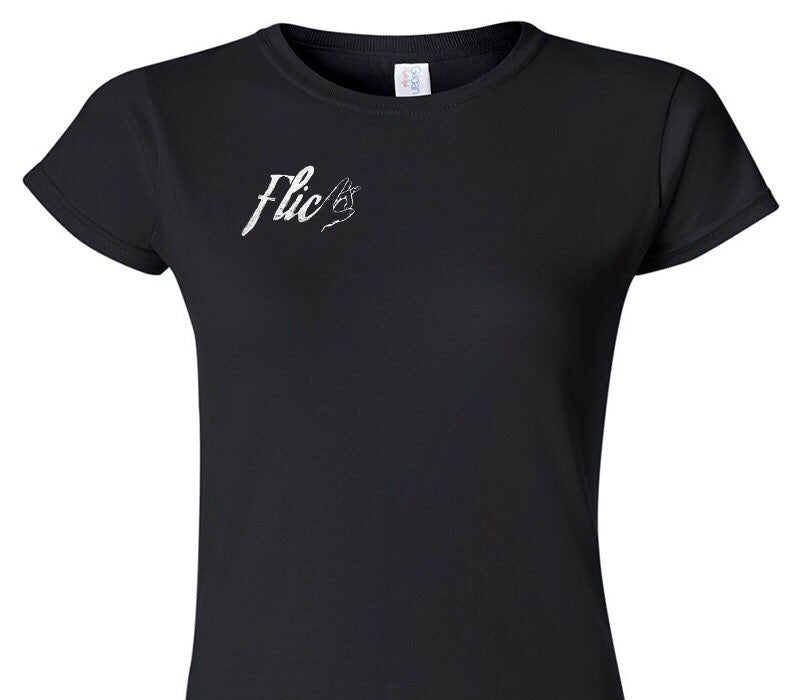 Custom Womens Soft Style 100% Cotton Black T-Shirt