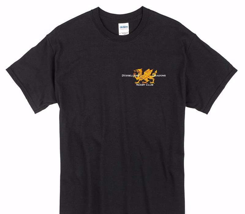 Custom Gildan 100% Cotton Black T-Shirt