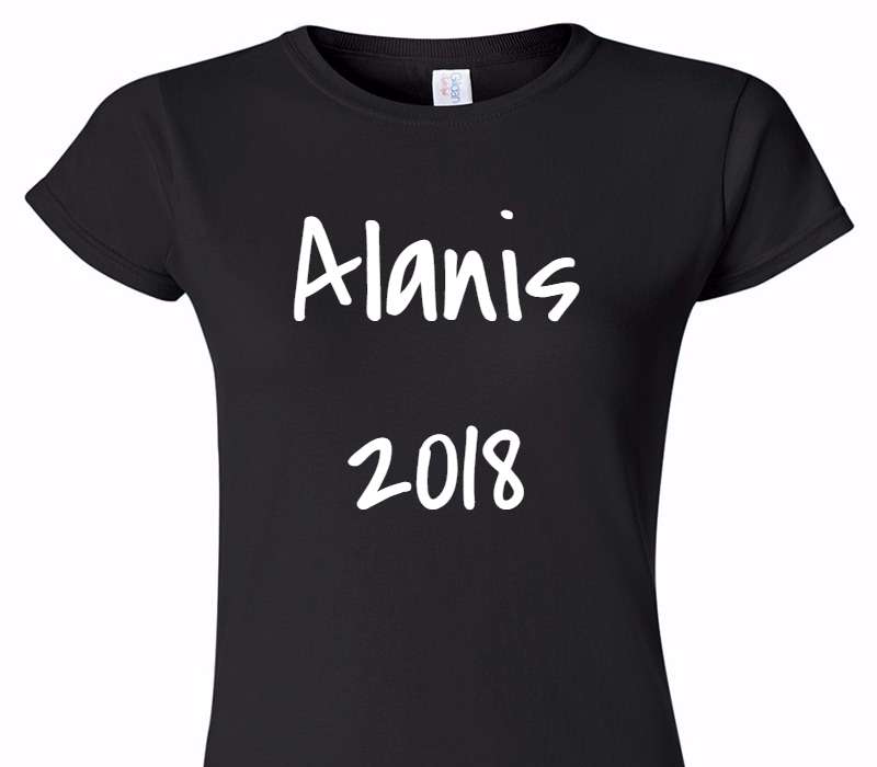 Custom Womens Soft Style 100% Cotton Black T-Shirt