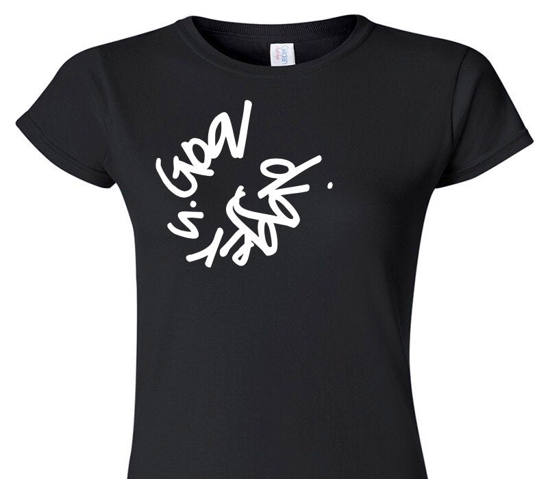 Custom Womens Soft Style 100% Cotton Black T-Shirt