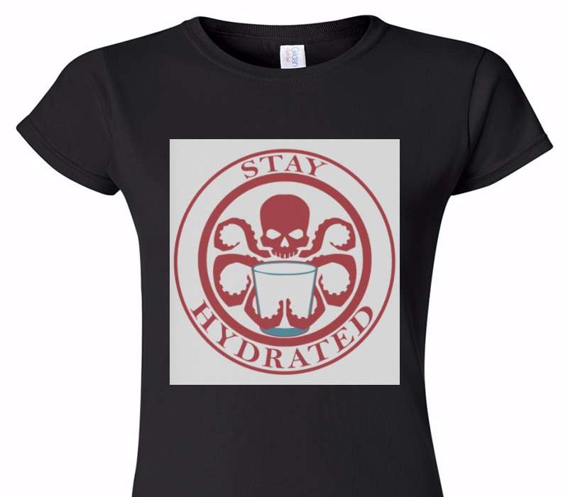 Custom Womens Soft Style 100% Cotton Black T-Shirt
