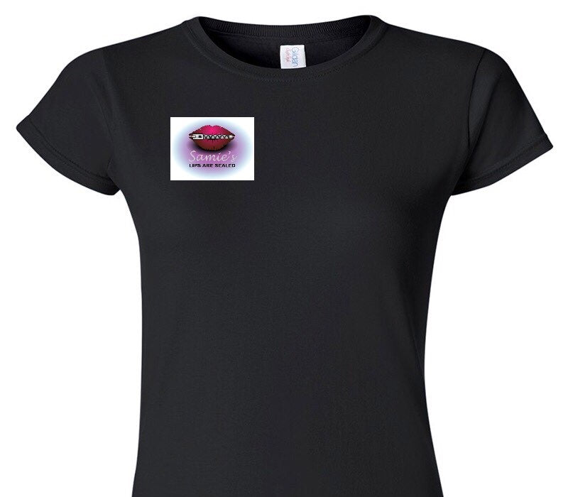 Custom Womens Soft Style 100% Cotton Black T-Shirt