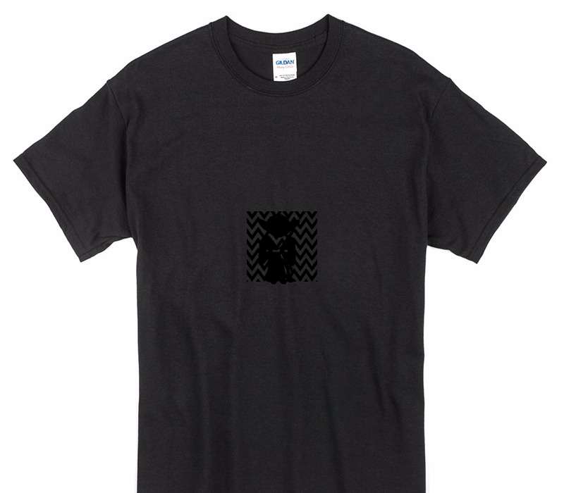 Custom Gildan 100% Cotton Black T-Shirt