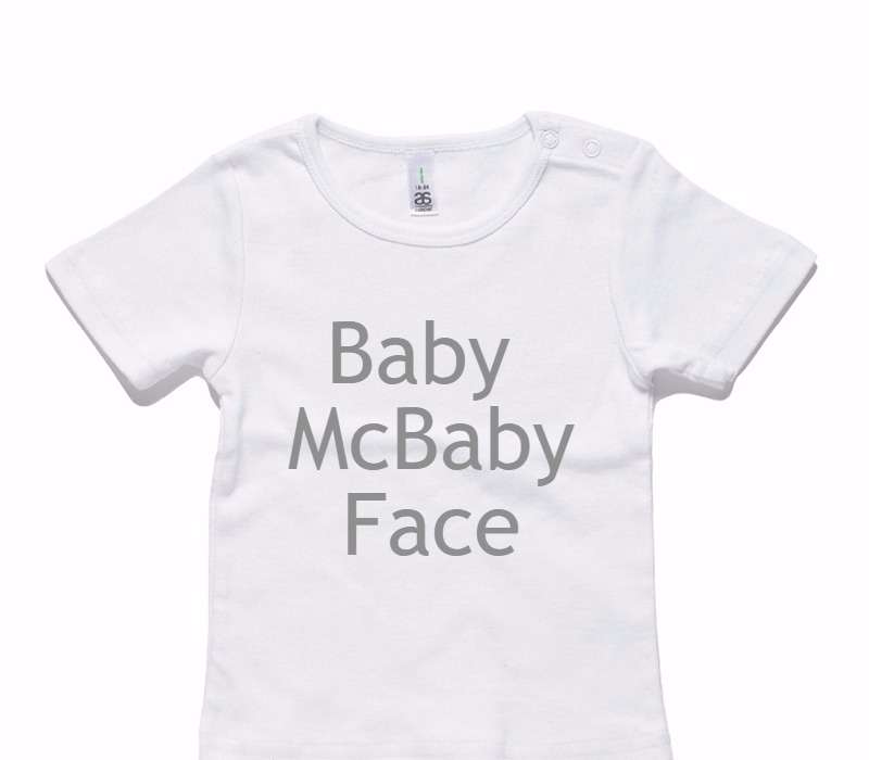 Custom AS Colour White Baby T-Shirt