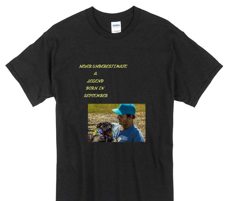 Custom Gildan 100% Cotton Black T-Shirt