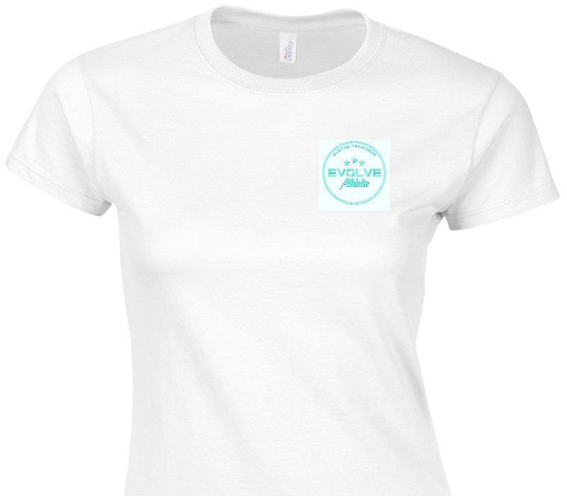 Custom Womens Soft Style 100% Cotton White T-Shirt