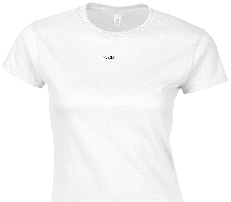 Custom Womens Soft Style 100% Cotton White T-Shirt