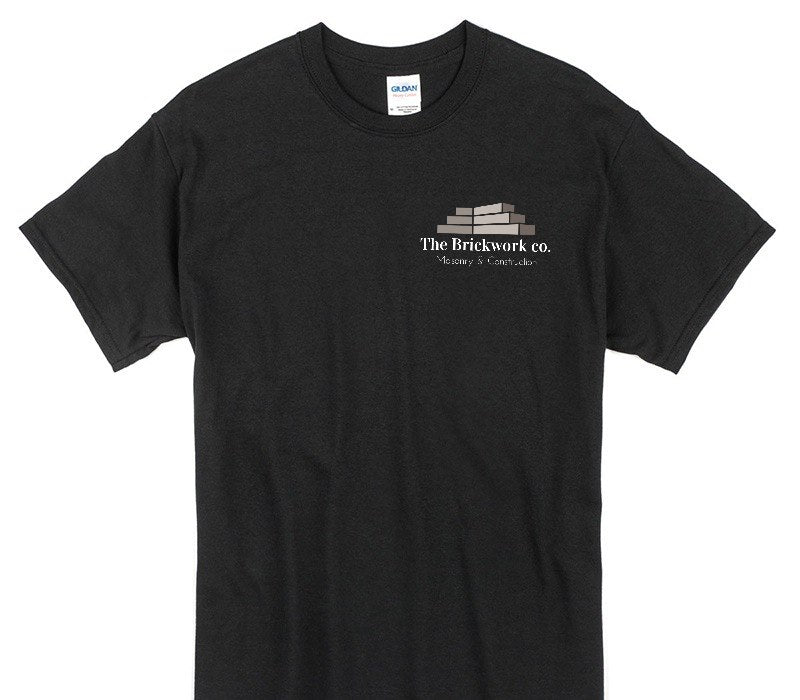 Custom Gildan 100% Cotton Black T-Shirt