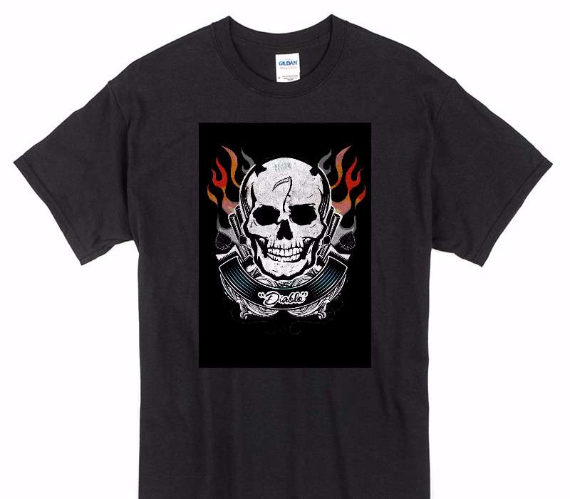 Custom Gildan 100% Cotton Black T-Shirt
