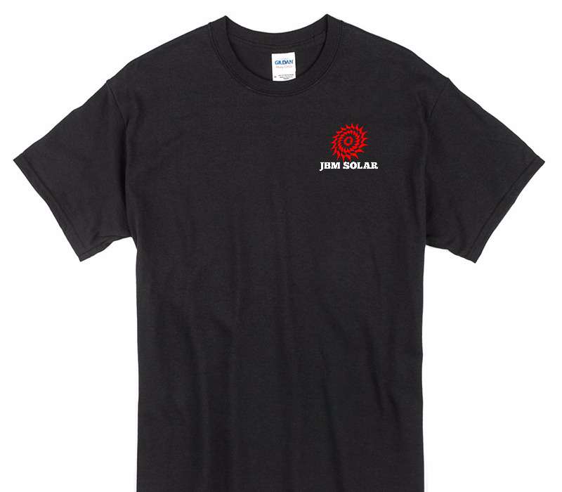 Custom Gildan 100% Cotton Black T-Shirt