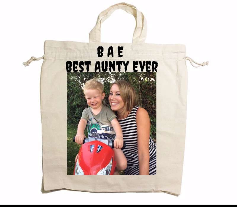 Custom Drawstring Tote Bag Cotton Calico