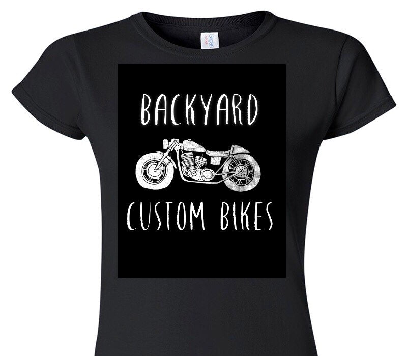 Custom Womens Soft Style 100% Cotton Black T-Shirt