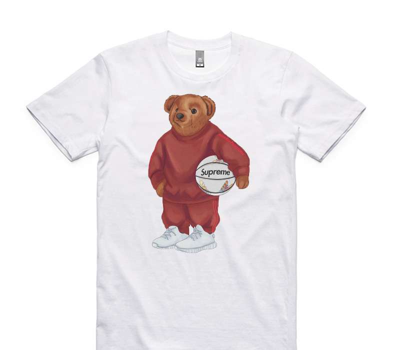 Custom AS Colour 100% Cotton White T-Shirt