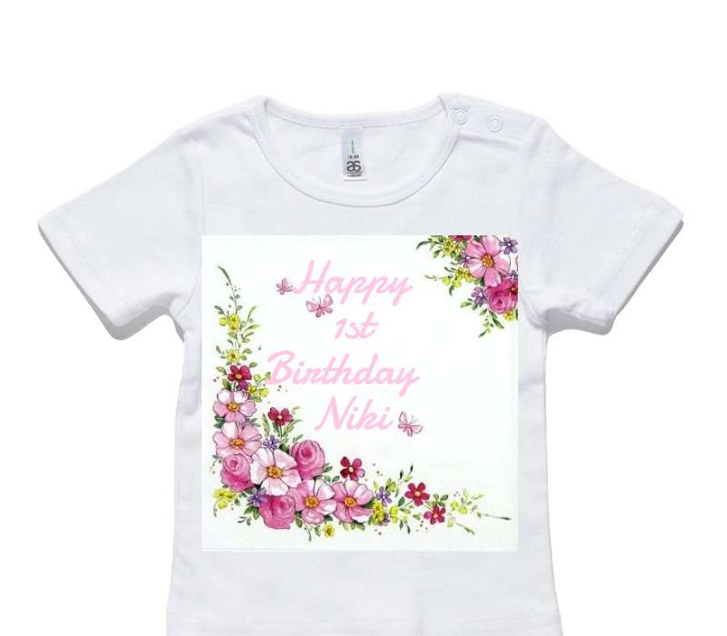 Custom AS Colour White Baby T-Shirt