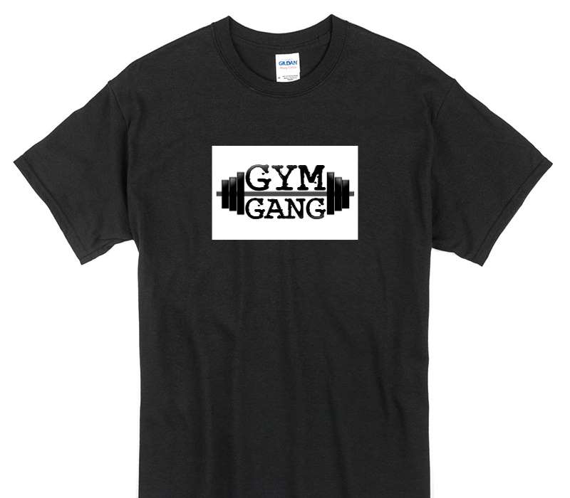 Custom Gildan 100% Cotton Black T-Shirt