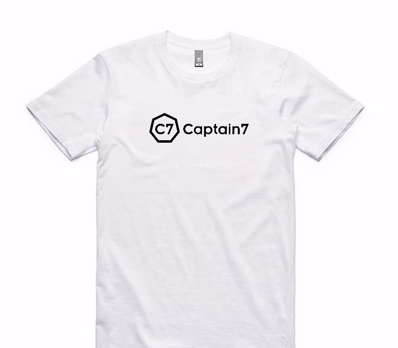 Custom AS Colour 100% Cotton White T-Shirt