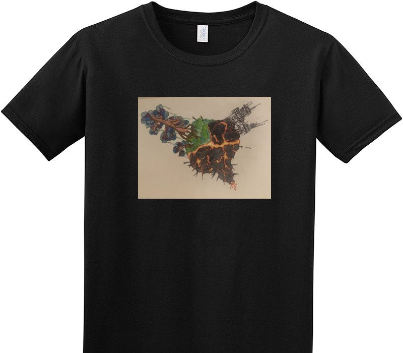 Custom Adult Soft Style 100% Cotton Black T-Shirt