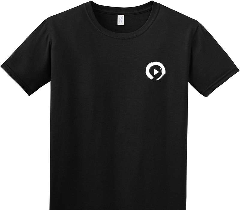 Custom Adult Soft Style 100% Cotton Black T-Shirt