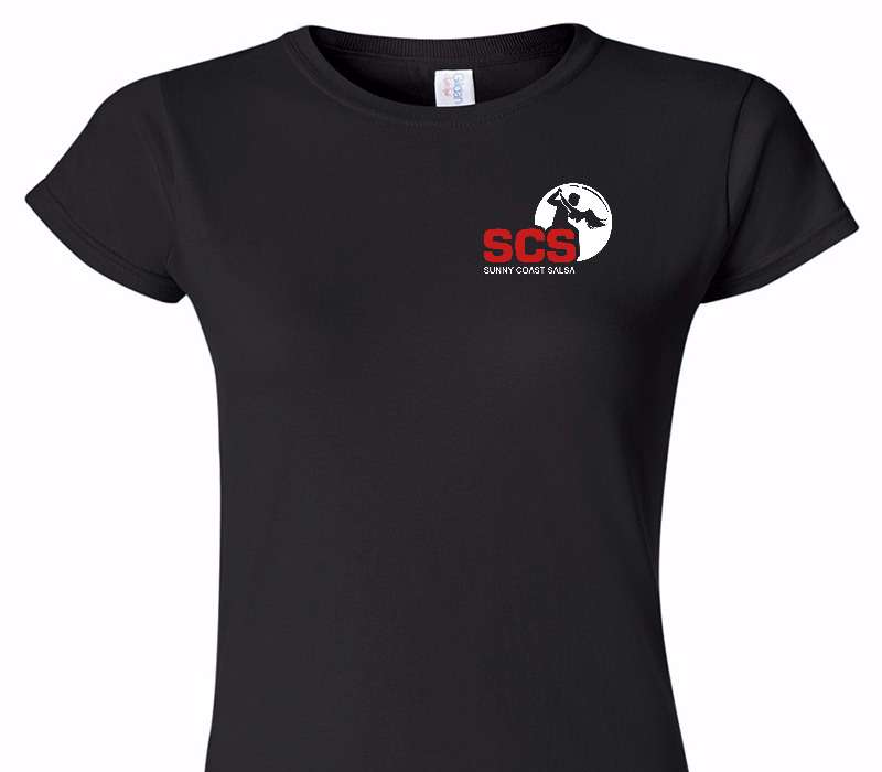 Custom Womens Soft Style 100% Cotton Black T-Shirt
