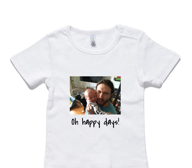 Custom AS Colour White Baby T-Shirt