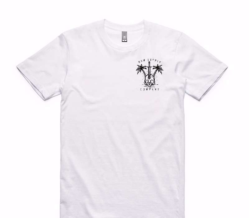 Custom AS Colour 100% Cotton White T-Shirt