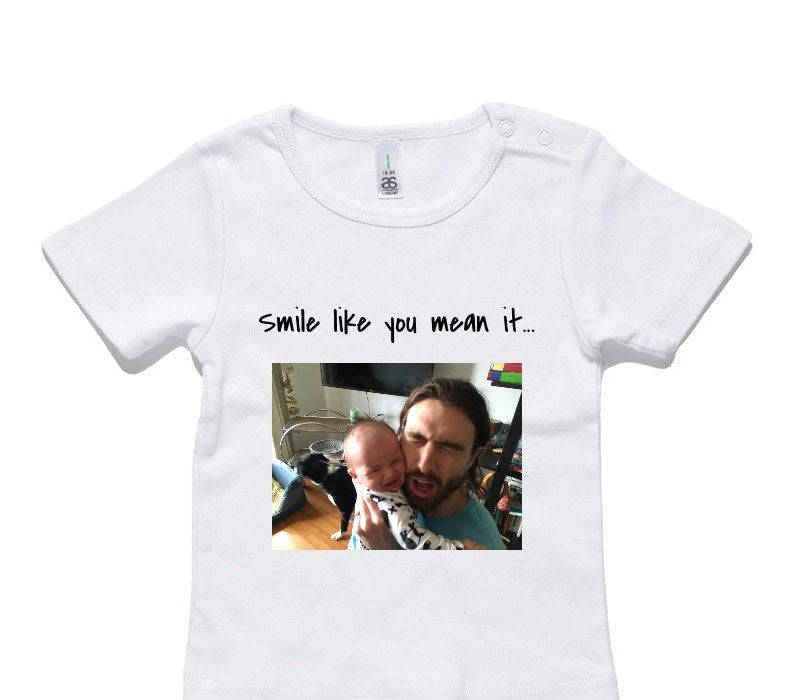 Custom AS Colour White Baby T-Shirt