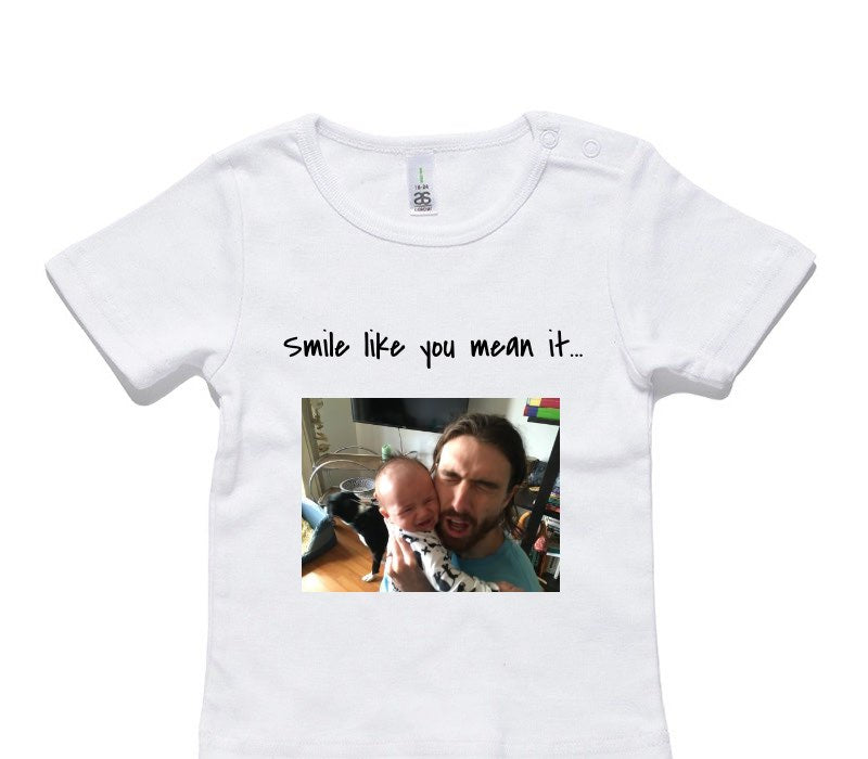 Custom AS Colour White Baby T-Shirt