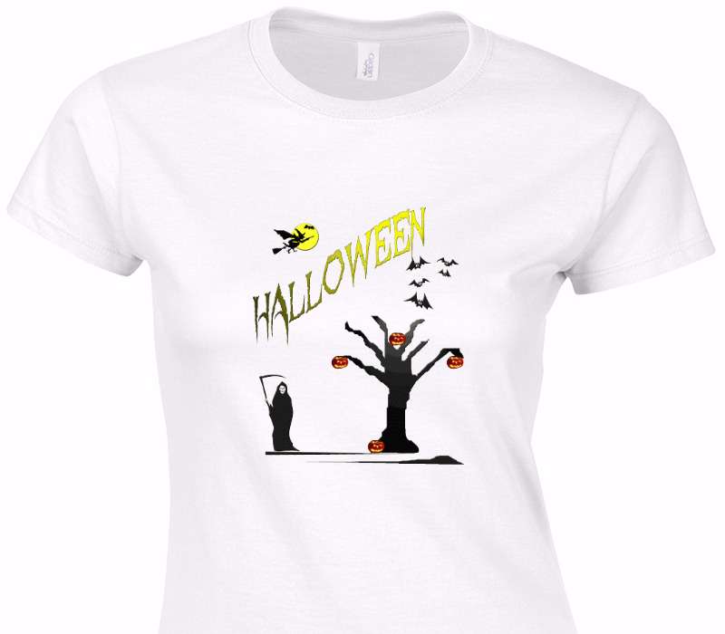 Custom Womens Soft Style 100% Cotton White T-Shirt
