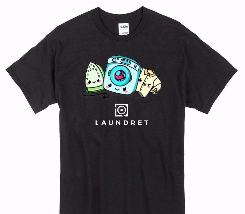Custom Gildan 100% Cotton Black T-Shirt