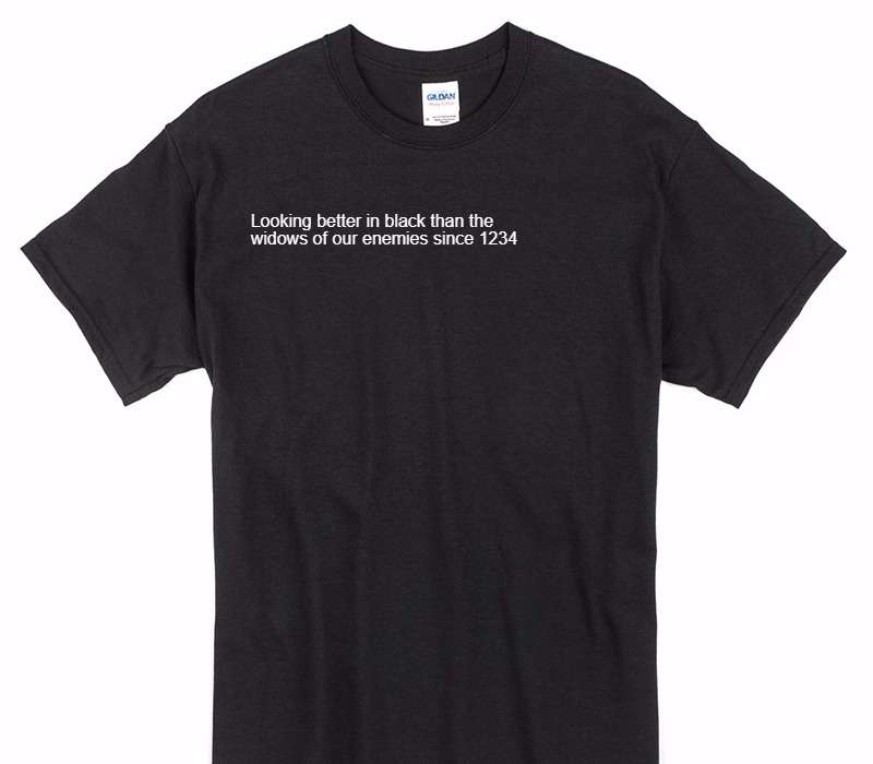 Custom Gildan 100% Cotton Black T-Shirt