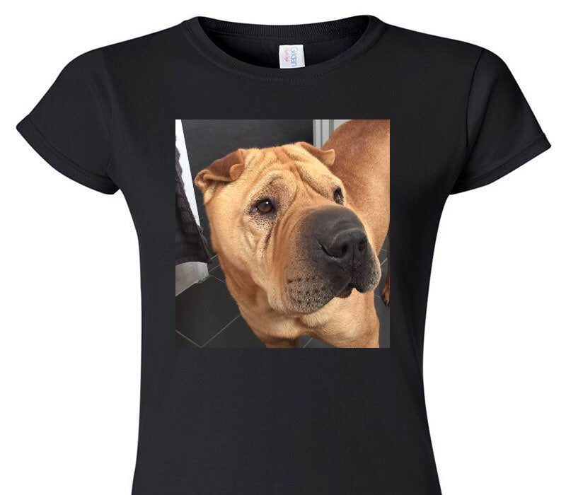Custom Womens Soft Style 100% Cotton Black T-Shirt