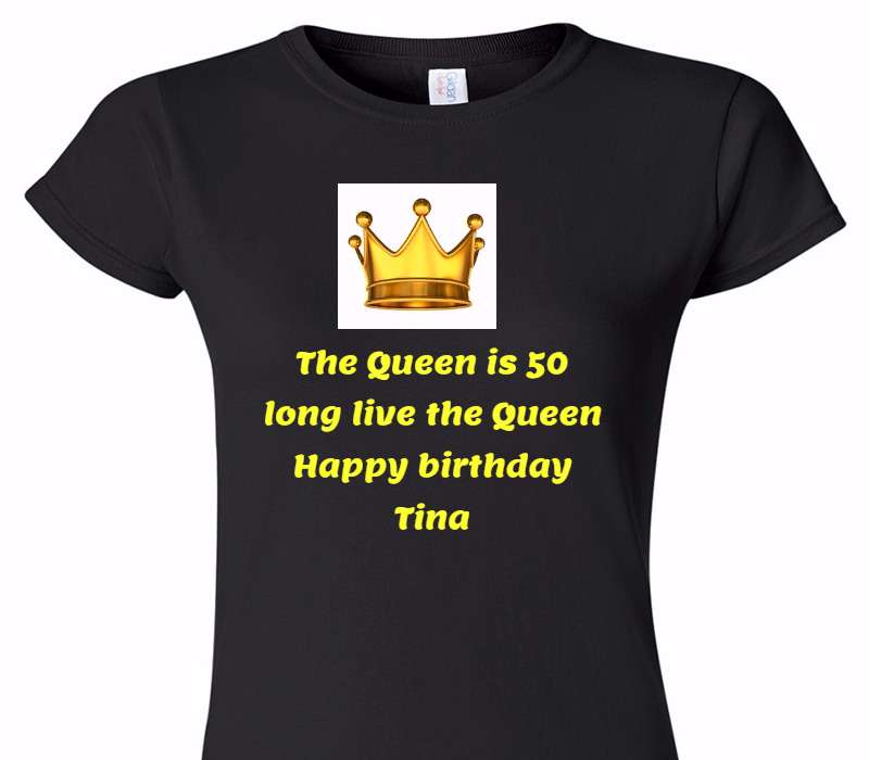 Custom Womens Soft Style 100% Cotton Black T-Shirt