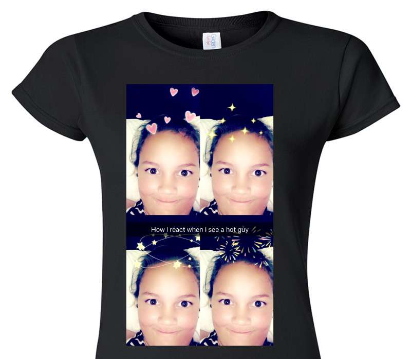 Custom Womens Soft Style 100% Cotton Black T-Shirt