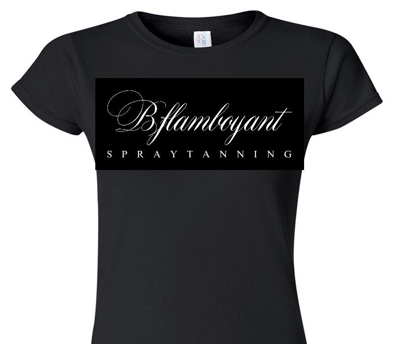 Custom Womens Soft Style 100% Cotton Black T-Shirt